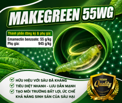 MAKEGREEN 55WG – Hữu hiệu với sâu miệng nhai, diệt nhanh – an toàn