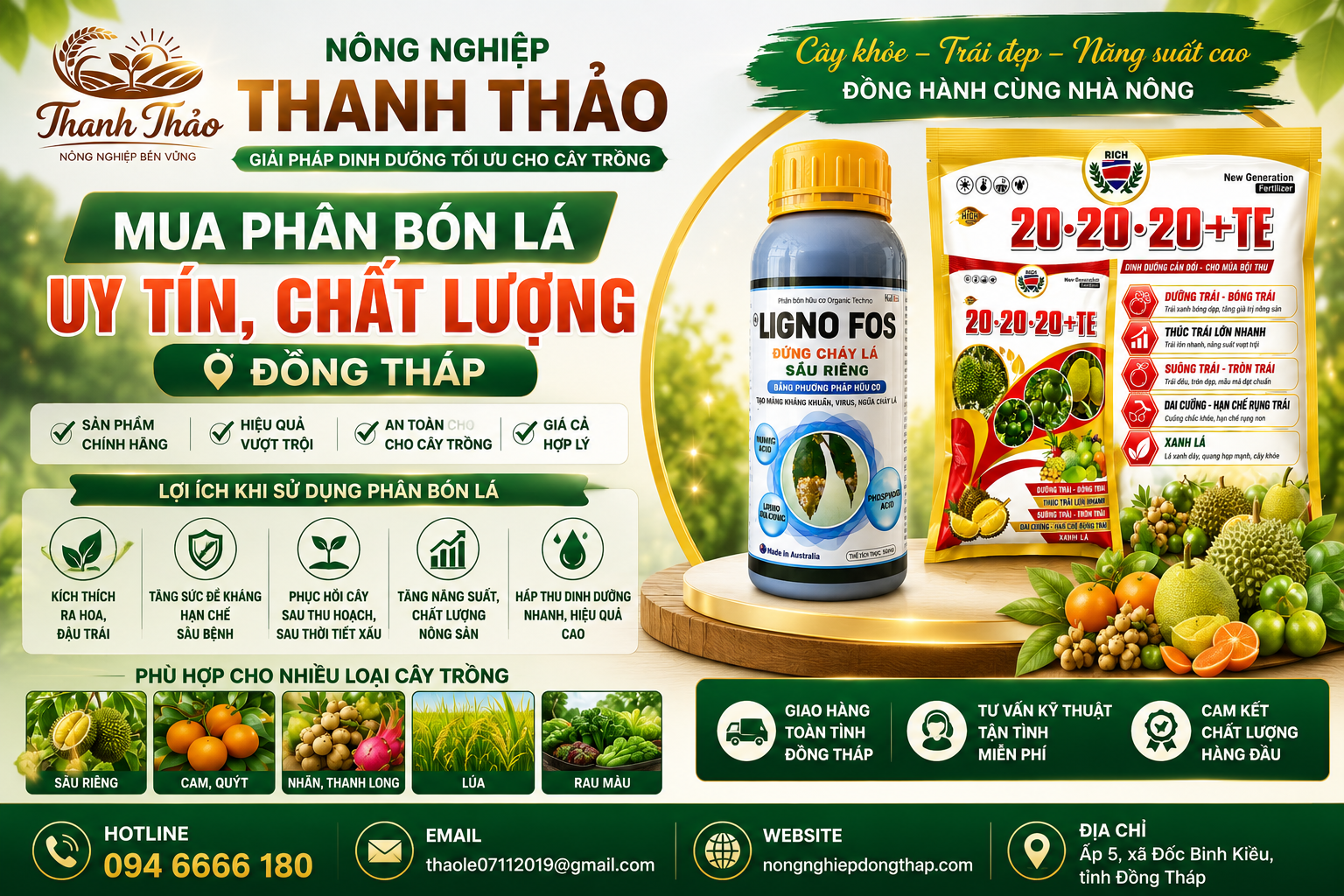 phân bón lá cho cây ăn trái